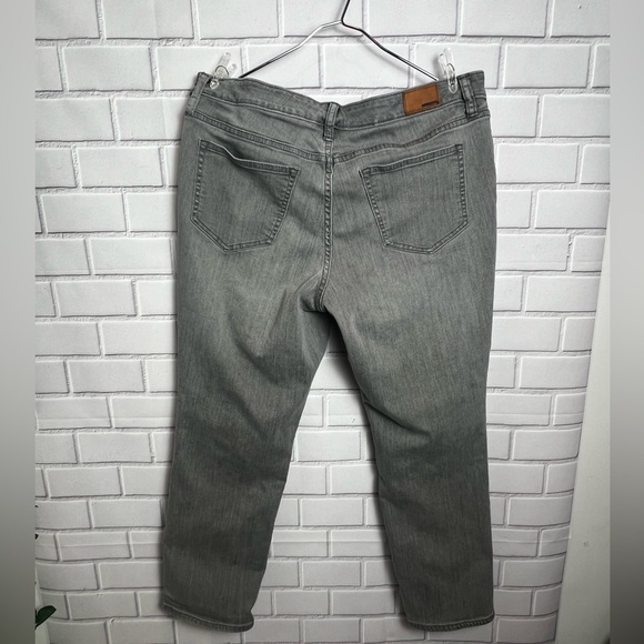 LANDS END mid rise straight jean/gray size 14P - Picture 8 of 9